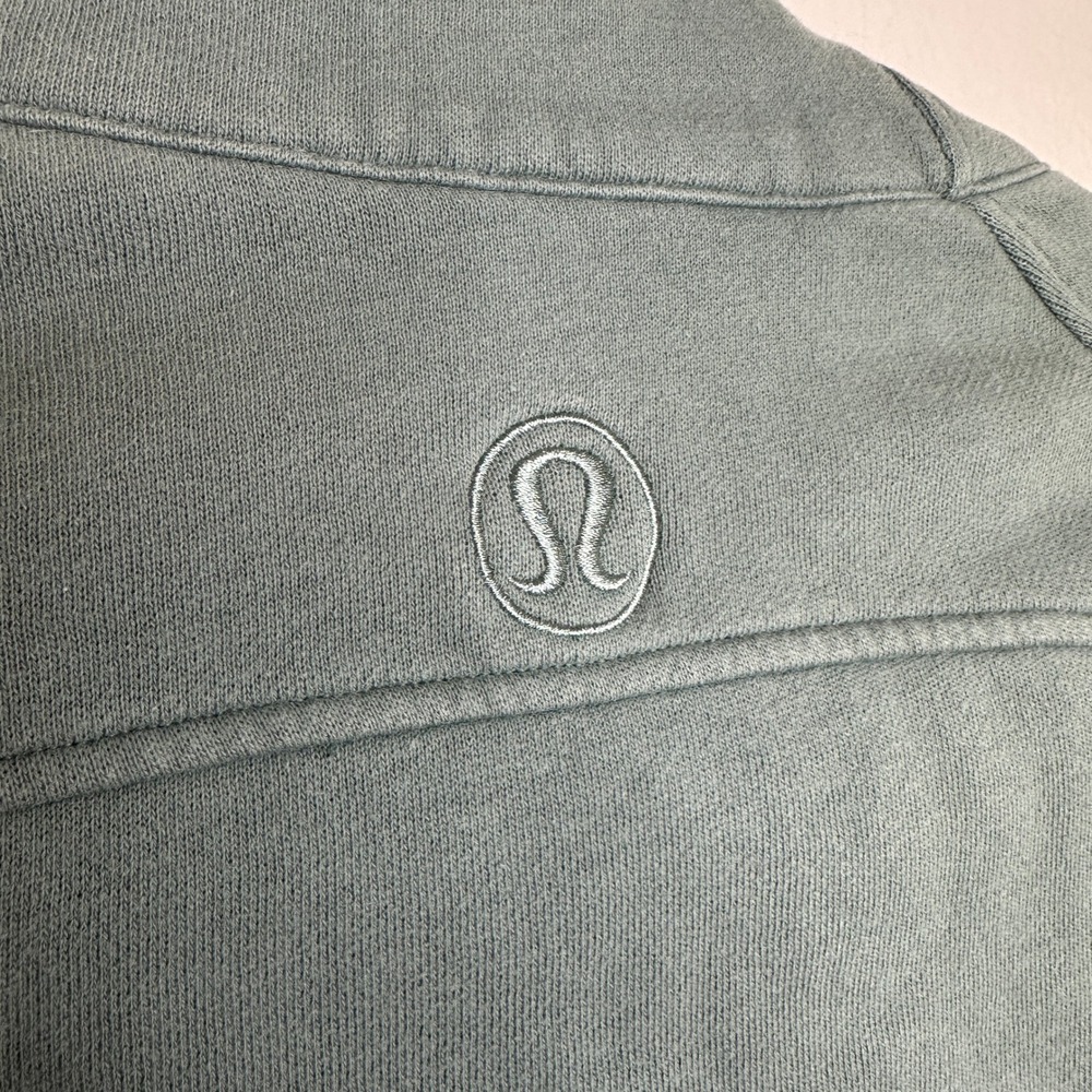 Lululemon Scuba Oversized Funnel-Neck Half Zip Long Crater Blue/Gold W3ICYS XS/S - Picture 7 of 8